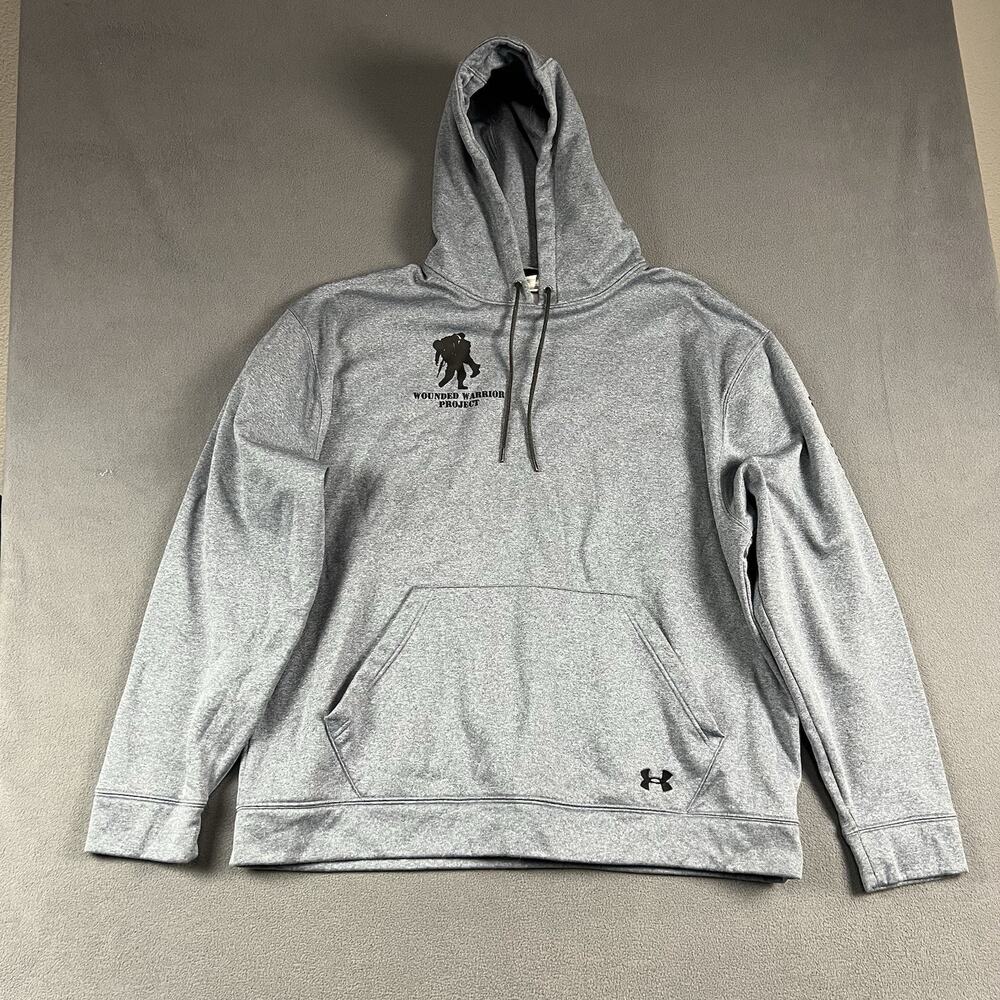 Under Armour Hoodie Mens XL Blue Wounded Warrior Project Pullover Athletic